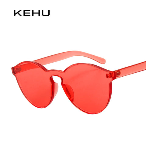 Transparent frame WOMEN brand circle Colorful Coating SUNGLASSES fashion men fashion glasses Good quality