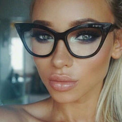 LongKeeper 2017 New Cat Eye Glasses Frame Women Brand Designer Optical Eyeglasses Ladies Fashion Retro Clear Glasses